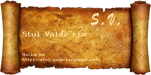 Stul Valéria névjegykártya